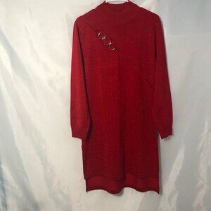 Select and Trend Red Lightweight Sweater Dress Size L